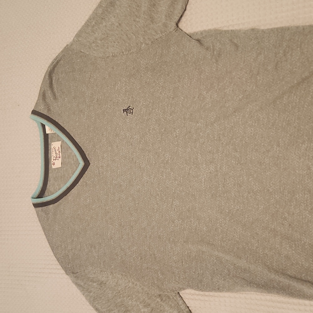 Penguin v neck sweater